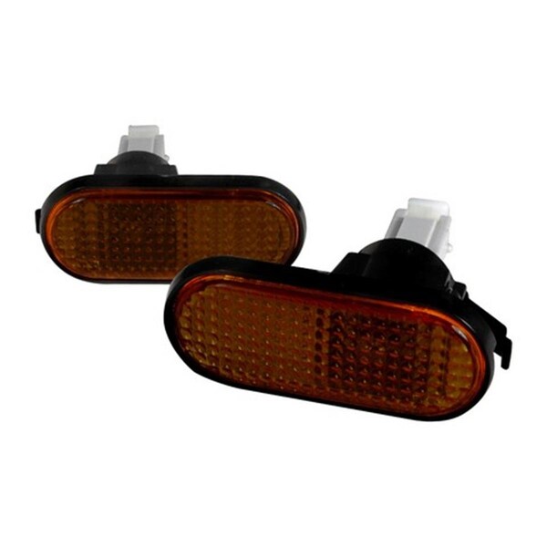 Overtime Flat Type Side Marker Lights for 92 to 95 Honda Civic Smoke Amber - 6 x 7 x 7 in. OV3184340 - main